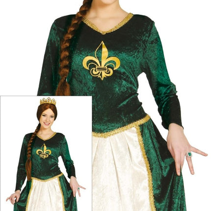 Middeleeuwse Koningin Jurk Dames van Fiestas Guirca koop je bij Partywinkel