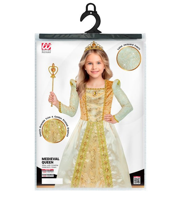 Middeleeuwse Koningin Kind Kostuum van Widmann koop je bij Partywinkel
