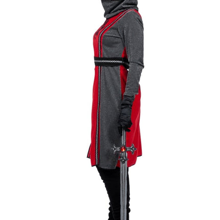 Ridder Jurk Grijs Rood Dames 3 delig van Wilbers & Wilbers koop je bij Partywinkel