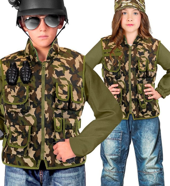 Militair Camouflage vest Kind van Widmann koop je bij Partywinkel