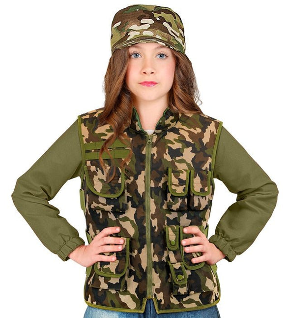 Militair Camouflage vest Kind van Widmann koop je bij Partywinkel