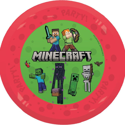 Minecraft Borden Herbruikbaar 21cm 4st van Procos koop je bij Partywinkel