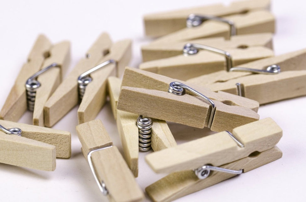 Mini Knijpers Hout 3,5cm 10st van Partydeco koop je bij Partywinkel