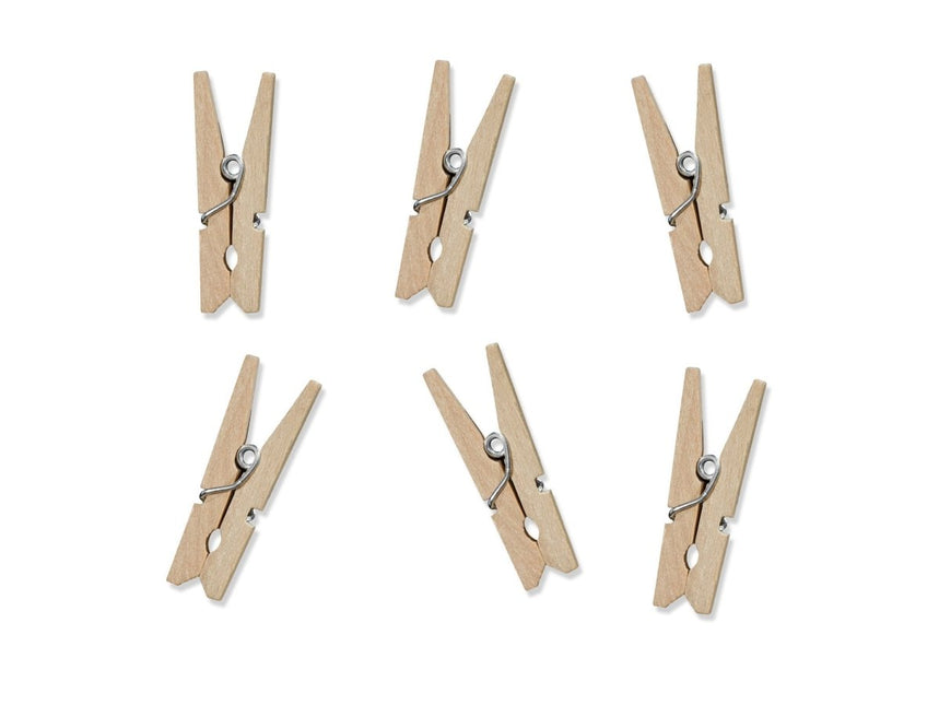 Mini Knijpers Hout 3cm 20st van Partydeco koop je bij Partywinkel
