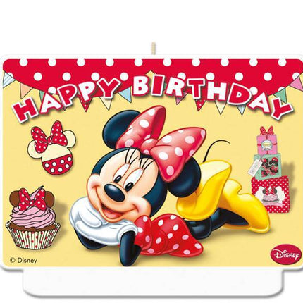 Minnie Mouse Kaars Cafe 9cm van Procos koop je bij Partywinkel