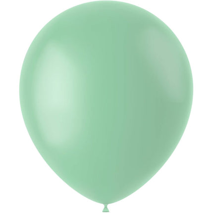 Mintgroene Ballonnen Powder Pistache 33cm 10st van Folat koop je bij Partywinkel