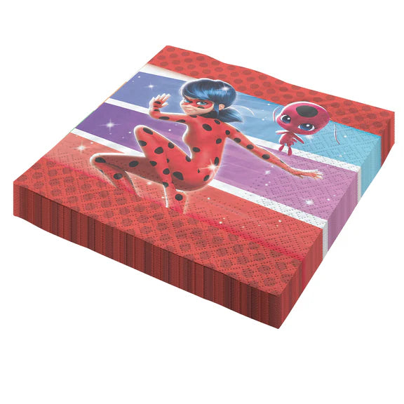 Miraculous-servetit, värilliset, 33 cm, 20 kpl