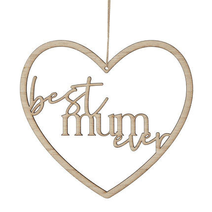 Moederdag Hangdecoratie Hout 22cm van Ginger Ray koop je bij Partywinkel