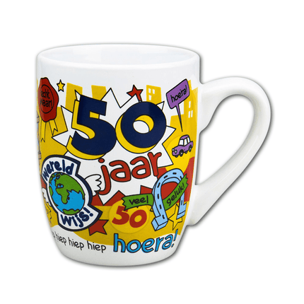 Mok 50 Jaar Man 12cm van Paper Dreams koop je bij Partywinkel