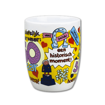 Mok 50 Jaar Vrouw 12cm van Paper Dreams koop je bij Partywinkel