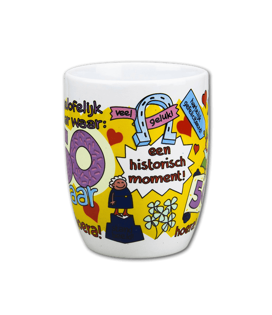 Mok 50 Jaar Vrouw 12cm van Paper Dreams koop je bij Partywinkel