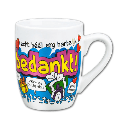 Mok Bedankt 12cm van Paper Dreams koop je bij Partywinkel