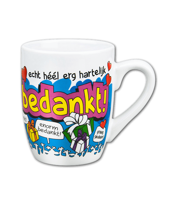 Mok Bedankt 12cm van Paper Dreams koop je bij Partywinkel