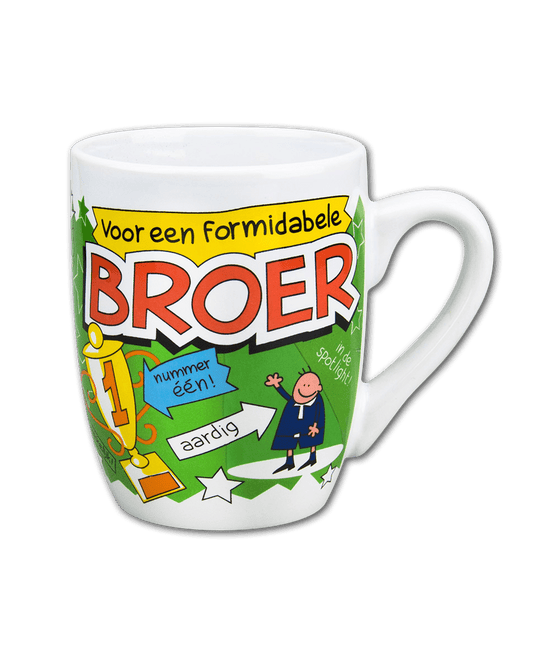 Mok Broer 12cm van Paper Dreams koop je bij Partywinkel
