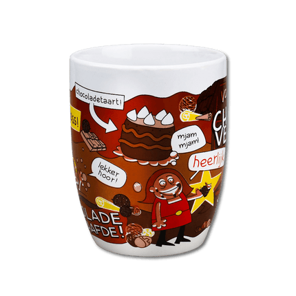 Mok Chocolade Verslaafde 12cm van Paper Dreams koop je bij Partywinkel