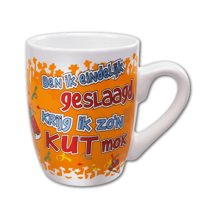 Mok Geslaagd Kut 12cm van Paper Dreams koop je bij Partywinkel