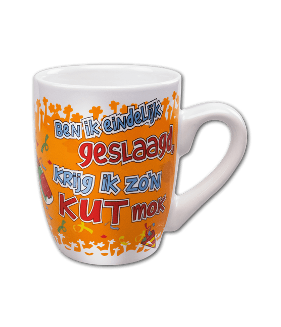 Mok Geslaagd Kut 12cm van Paper Dreams koop je bij Partywinkel