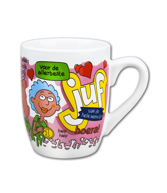 Mok Juf 12cm van Paper Dreams koop je bij Partywinkel