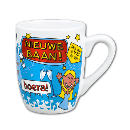Mok Nieuwe Baan 12cm van Paper Dreams koop je bij Partywinkel