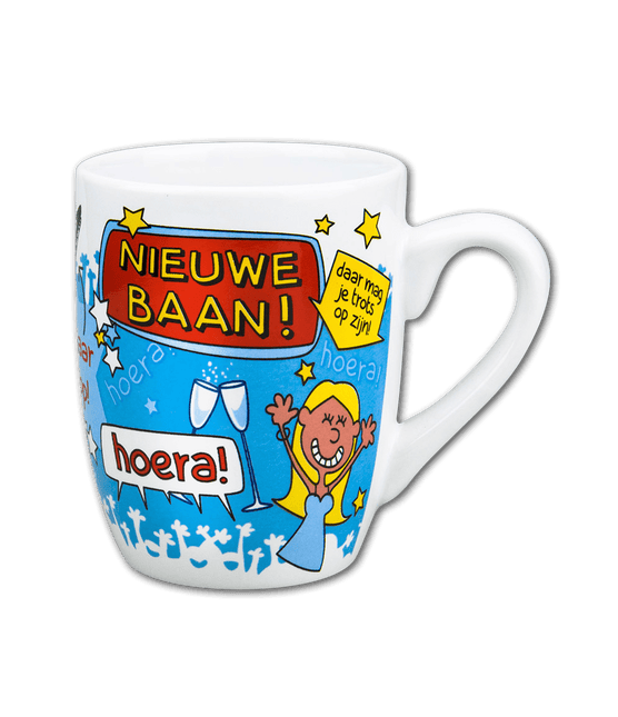 Mok Nieuwe Baan 12cm van Paper Dreams koop je bij Partywinkel