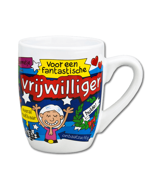 Mok Vrijwilliger 12cm van Paper Dreams koop je bij Partywinkel