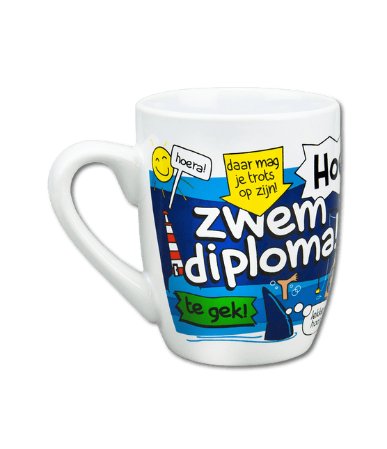 Mok Zwemdiploma 12cm van Paper Dreams koop je bij Partywinkel