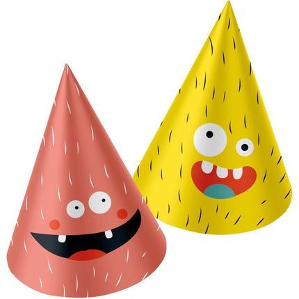 Monster Feesthoedjes Papier Bash 6st van Folat koop je bij Partywinkel