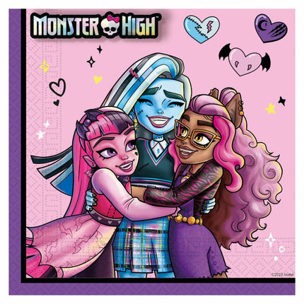 Monster High Servetten 33cm 20st van Procos koop je bij Partywinkel