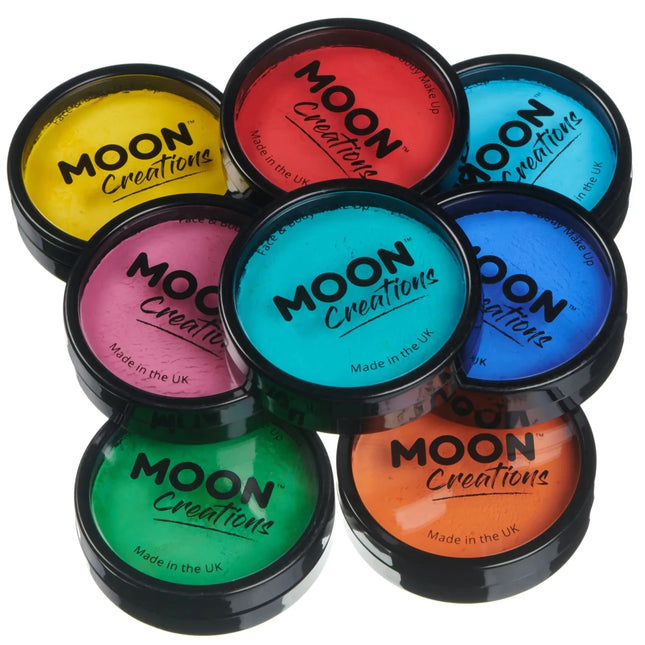 Moon Creations Pro Face Paint Cake Pots Bright Red 36g van Moon Creations koop je bij Partywinkel