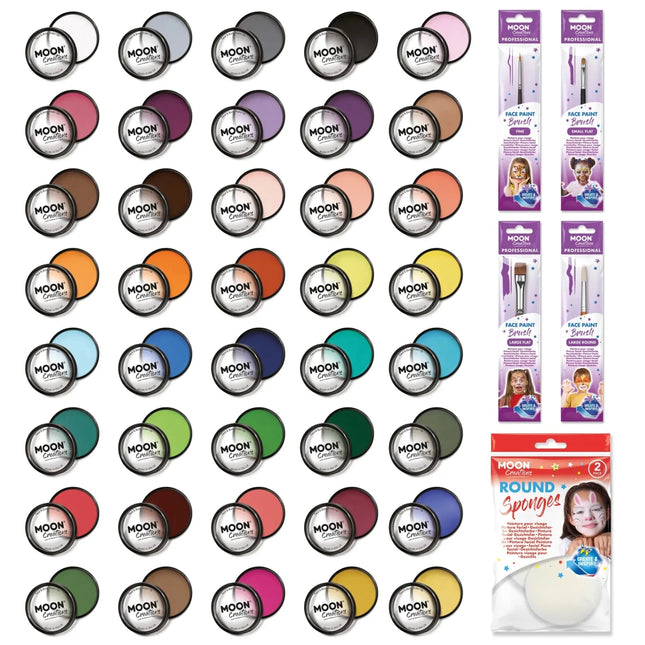 Moon Creations Pro Face Paint Cake Pots Bright Red 36g van Moon Creations koop je bij Partywinkel
