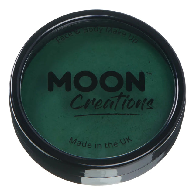 Moon Creations Pro Face Paint Cake Pots Dark Green 36g van Moon Creations koop je bij Partywinkel