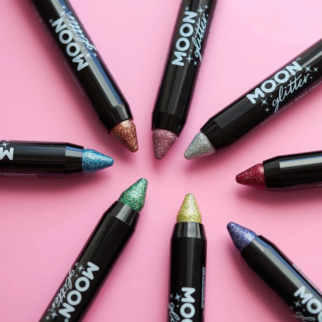 Moon Glitter Holographic Body Crayons Gold 3.2g van Moon Creations koop je bij Partywinkel