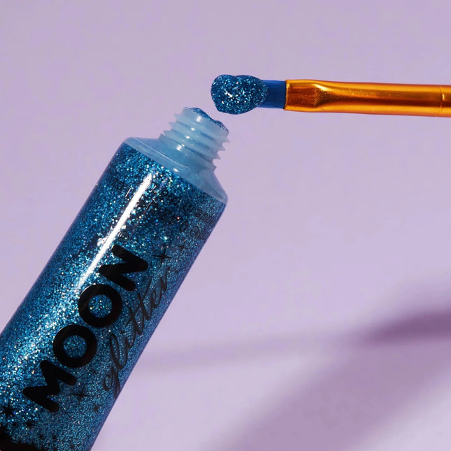 Moon Glitter Holographic Fine Glitter Gel Blue 12ml van Moon Creations koop je bij Partywinkel