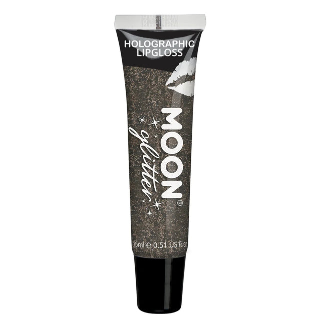 Moon Glitter Holographic Glitter Lipgloss Black 15ml van Moon Creations koop je bij Partywinkel