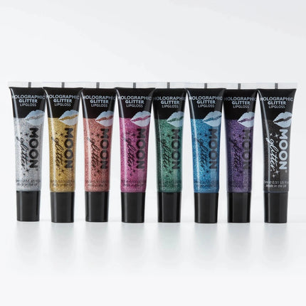 Moon Glitter Holographic Glitter Lipgloss Blue 15ml van Moon Creations koop je bij Partywinkel