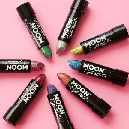 Moon Glitter Holographic Glitter Lipstick Blue 4.2g van Moon Creations koop je bij Partywinkel