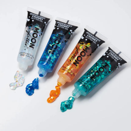 Moon Glitter Iridescent Chunky Glitter Gel White 12ml van Moon Creations koop je bij Partywinkel