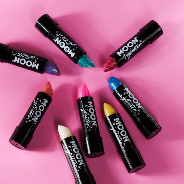 Moon Glitter Iridescent Glitter Lipstick Orange 4.2g van Moon Creations koop je bij Partywinkel