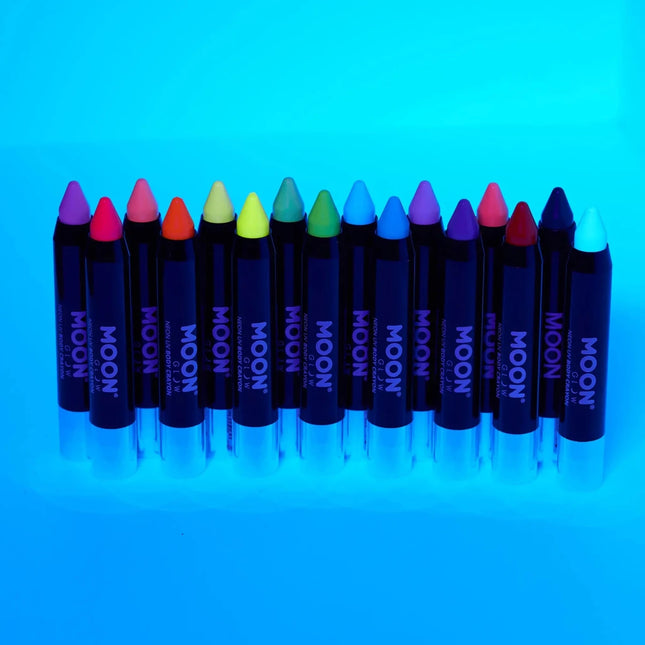 Moon Glow Intense Neon UV Body Crayons Intense Green 3.2g van Moon Creations koop je bij Partywinkel
