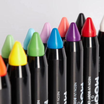 Moon Glow Intense Neon UV Body Crayons Intense Red 3.2g van Moon Creations koop je bij Partywinkel