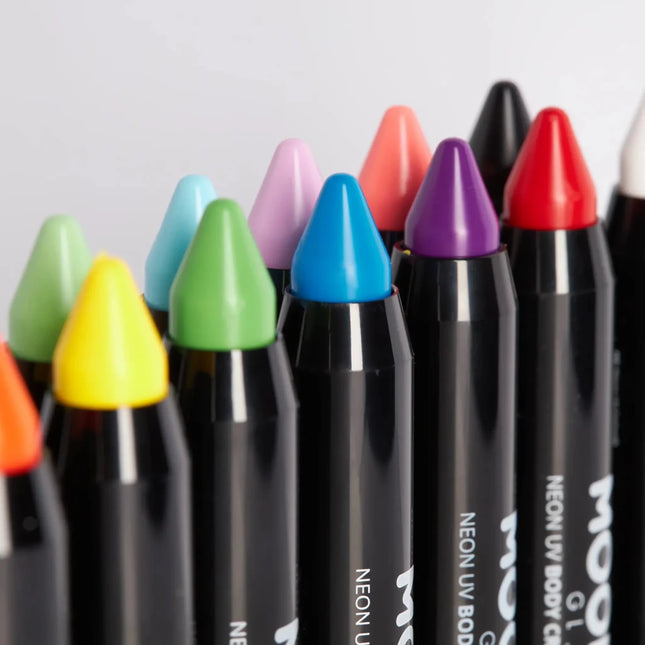 Moon Glow Intense Neon UV Body Crayons Intense Yellow 3.2g van Moon Creations koop je bij Partywinkel