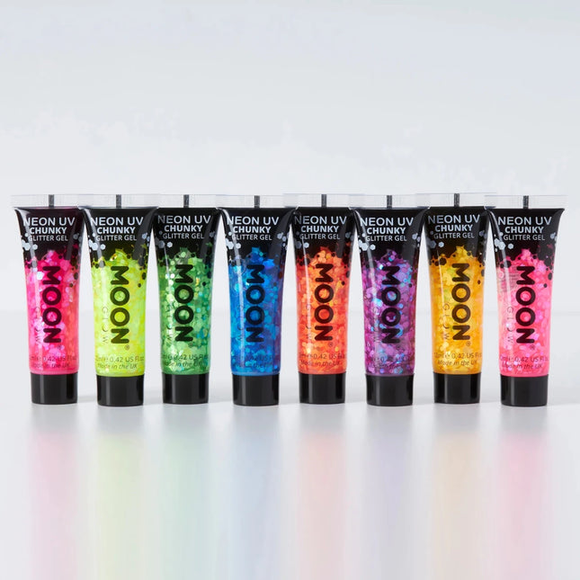 Moon Glow Neon UV Chunky Glitter Gel Green 12ml van Moon Creations koop je bij Partywinkel