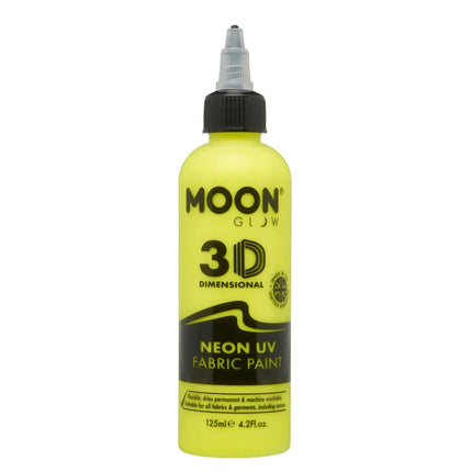 Moon Glow Neon UV Fabric Paint 125ml Intense Yellow 125ml van Moon Creations koop je bij Partywinkel