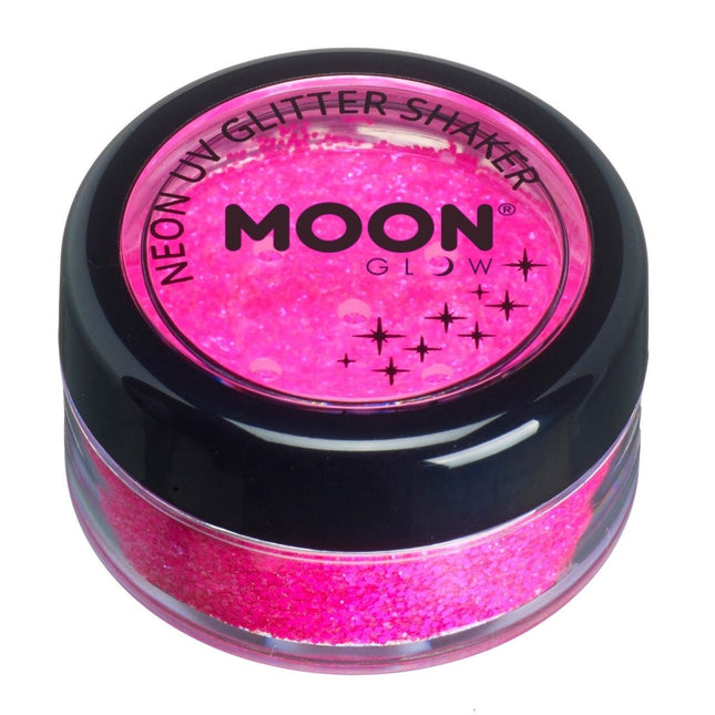 Moon Glow Neon UV Glitter Shakers Magenta 5g van Moon Creations koop je bij Partywinkel