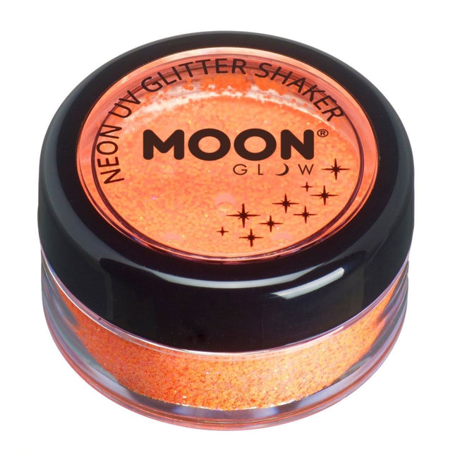 Moon Glow Neon UV Glitter Shakers Orange 5g van Moon Creations koop je bij Partywinkel