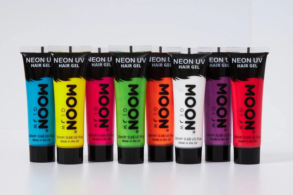 Moon Glow Neon UV Hair Gel Intense Orange 20ml van Moon Creations koop je bij Partywinkel