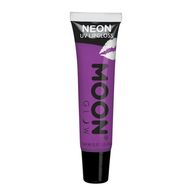 Moon Glow Neon UV Lipgloss Intense Purple Blackcurrant 15ml van Moon Creations koop je bij Partywinkel