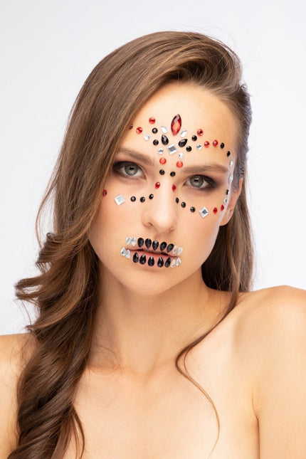 Moon Terror Halloween Face Jewels Day of the Dead van Moon Creations koop je bij Partywinkel