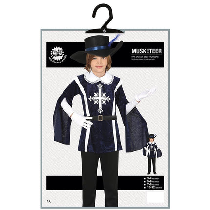 Musketier Kostuum Jongen Blauw van Fiestas Guirca koop je bij Partywinkel
