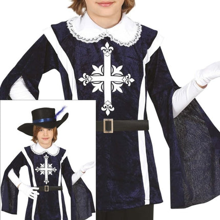 Musketier Kostuum Jongen Blauw van Fiestas Guirca koop je bij Partywinkel